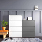 Armoire à chaussures murale en métal gris pour entrée