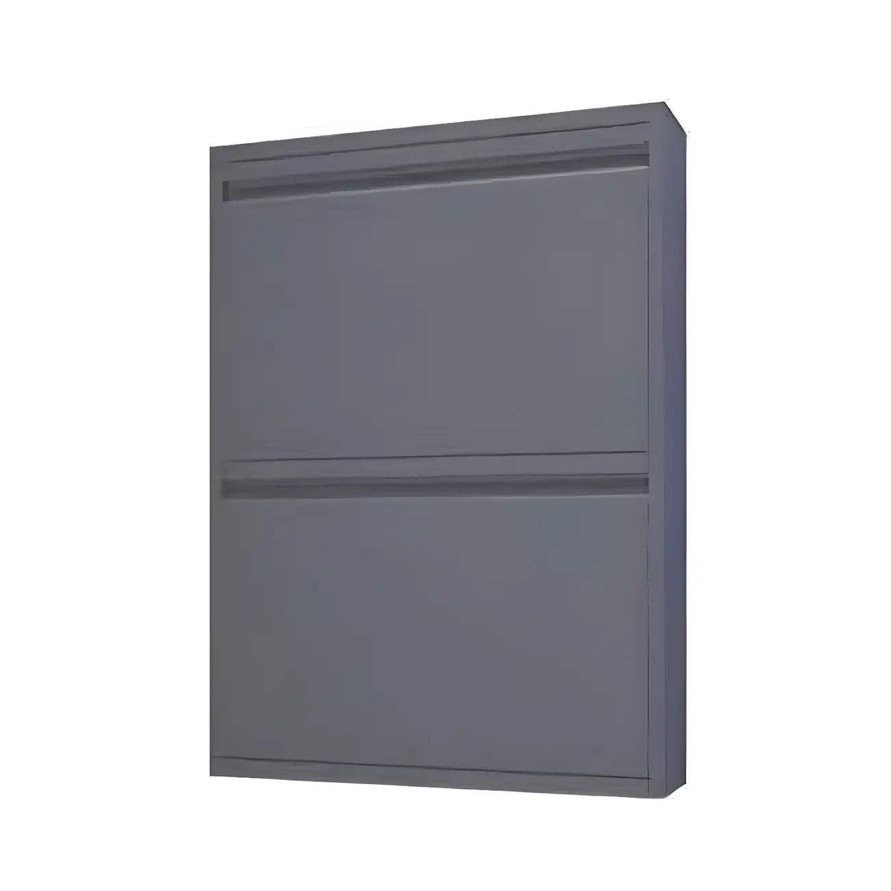 Armoire à chaussures murale en métal gris pour entrée