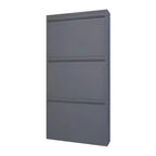 Armoire à chaussures murale en métal gris pour entrée