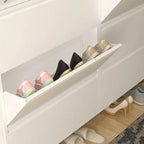 Armoire à chaussures murale en métal gris pour entrée