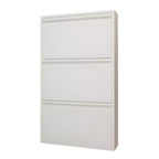 Armoire à chaussures murale en métal gris pour entrée