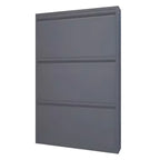 Armoire à chaussures murale en métal gris pour entrée