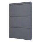 Armoire à chaussures murale en métal gris pour entrée