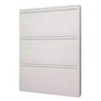 Armoire à chaussures murale en métal gris pour entrée