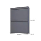 Armoire à chaussures murale en métal gris pour entrée