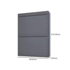 Armoire à chaussures murale en métal gris pour entrée
