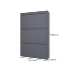 Armoire à chaussures murale en métal gris pour entrée