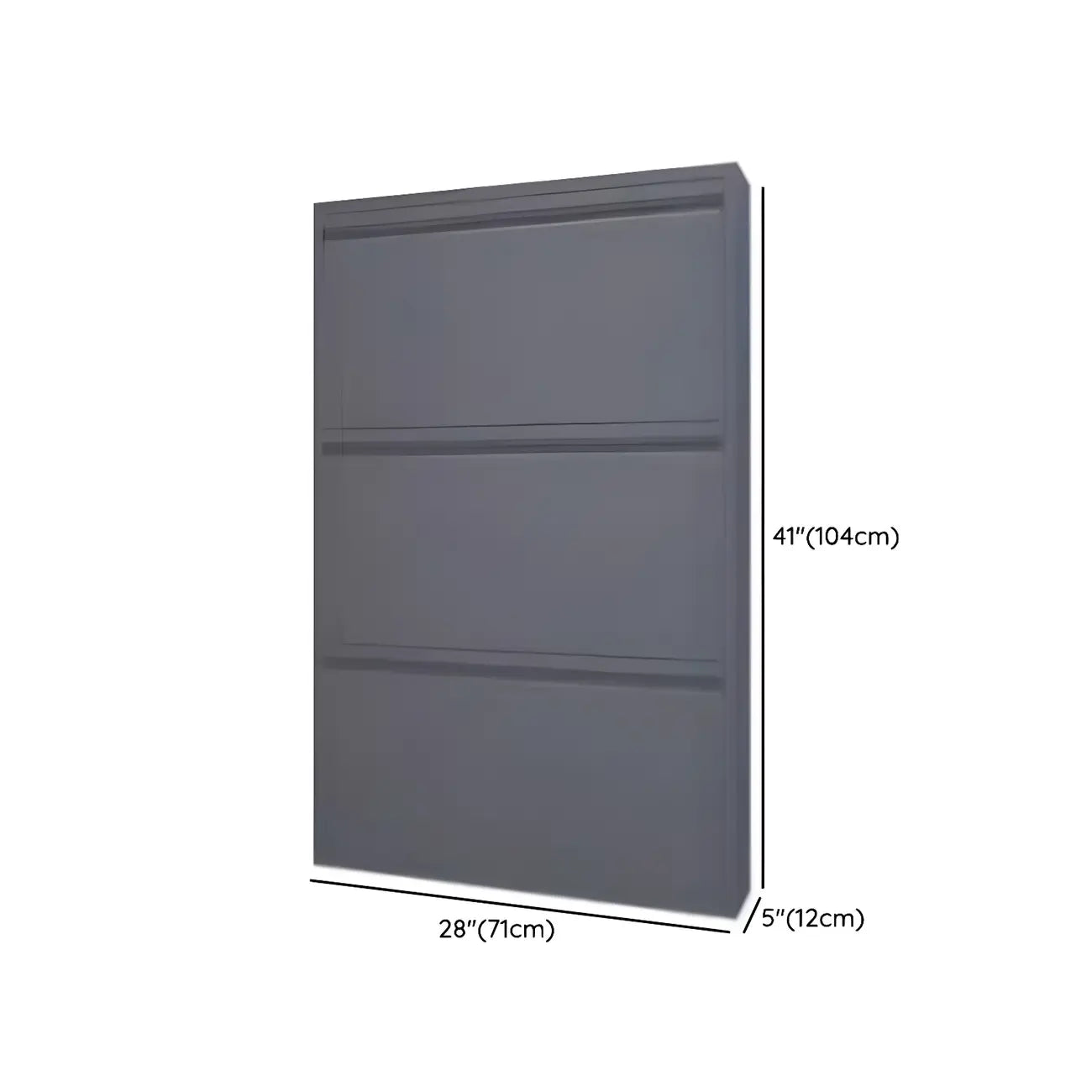 Armoire à chaussures murale en métal gris pour entrée