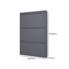 Armoire à chaussures murale en métal gris pour entrée