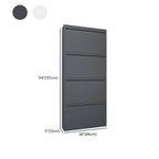 Armoire à chaussures murale en métal gris pour entrée