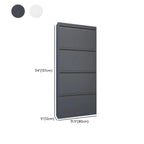 Armoire à chaussures murale en métal gris pour entrée