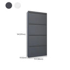Armoire à chaussures murale en métal gris pour entrée