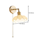 Applique murale élégante en laiton avec chaînette pour la décoration de la chambre