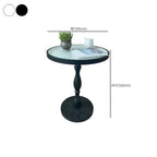 Table d'appoint ronde rétro en bois clair pour salon
