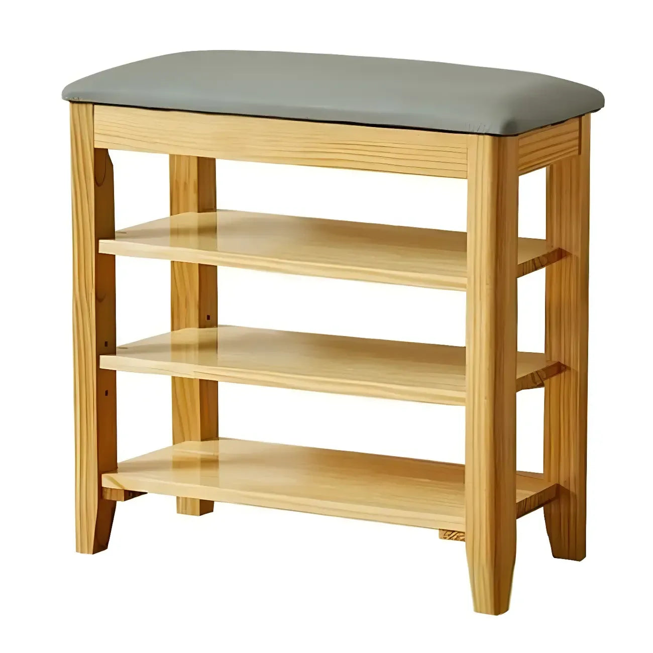 Banc de rangement à chaussures réglable en bois de noyer pour entrée