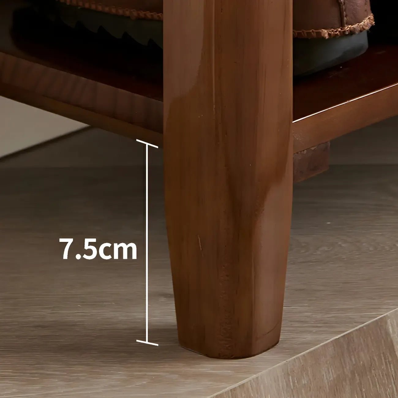 Banc de rangement à chaussures réglable en bois de noyer pour entrée