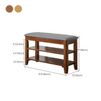Banc de rangement à chaussures réglable en bois de noyer pour entrée