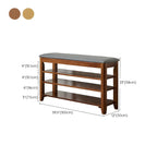 Banc de rangement à chaussures réglable en bois de noyer pour entrée