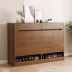 Armoire à chaussures en bois réglable avec portes pour entrée