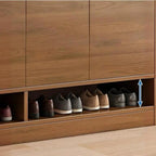 Armoire à chaussures en bois réglable avec portes pour entrée