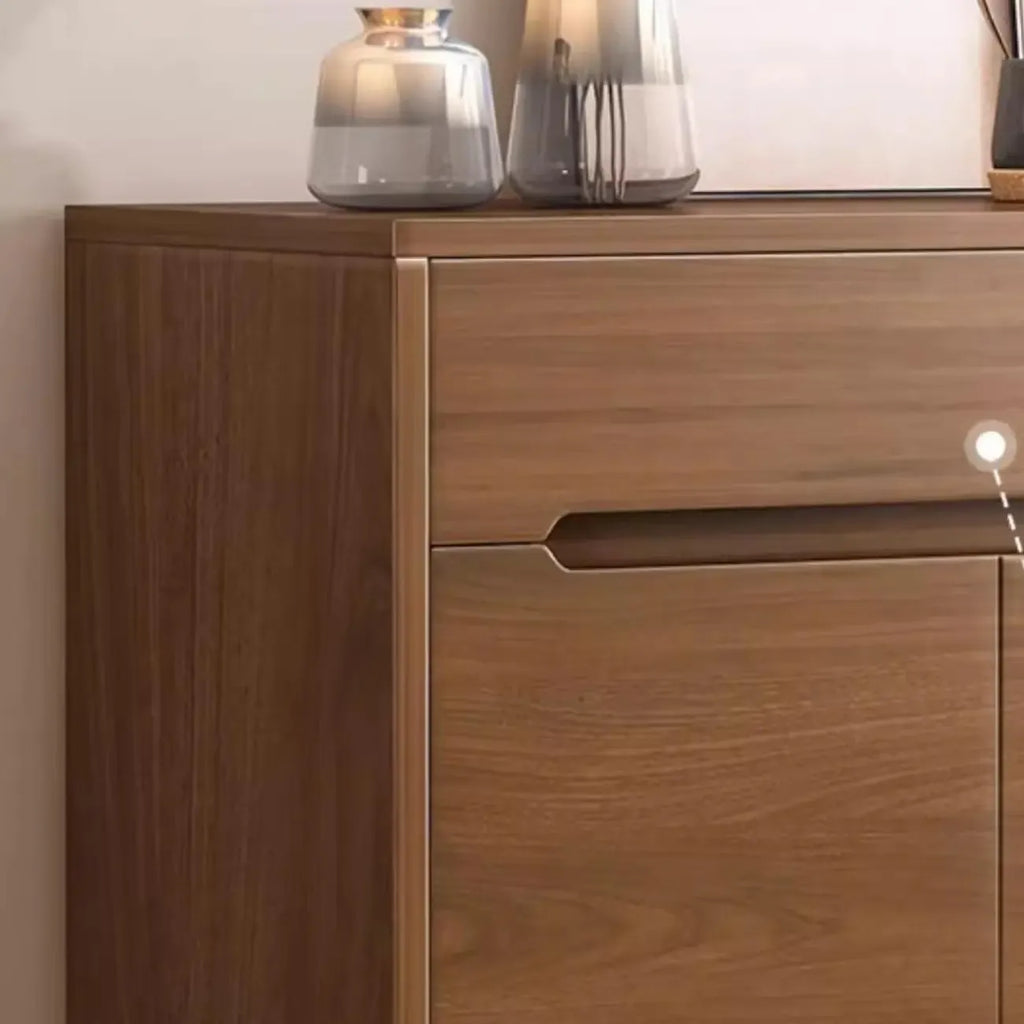 Armoire à chaussures en bois réglable avec portes pour entrée