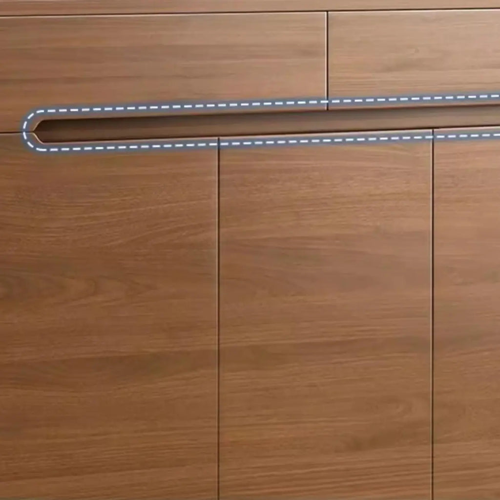 Armoire à chaussures en bois réglable avec portes pour entrée