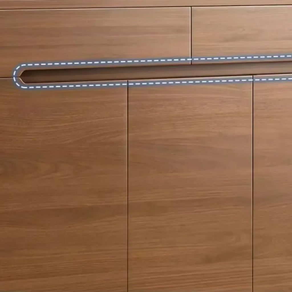 Armoire à chaussures en bois réglable avec portes pour entrée