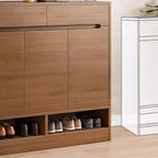 Armoire à chaussures en bois réglable avec portes pour entrée