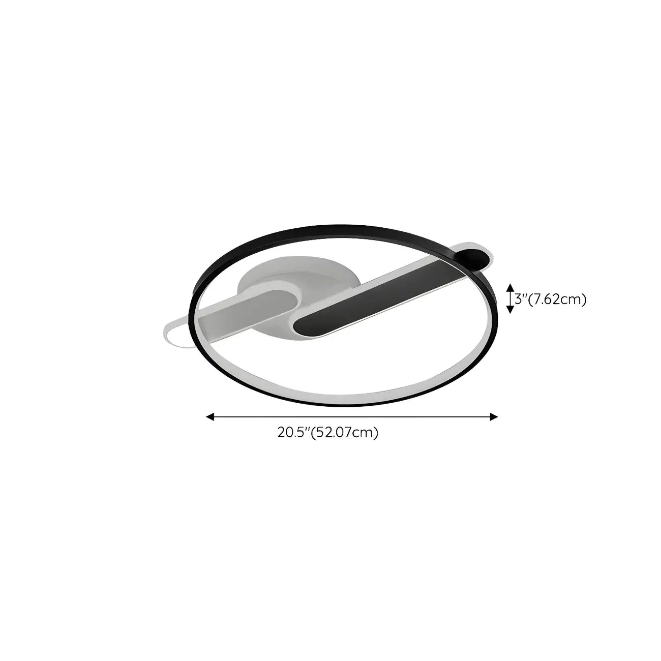 Plafoniera rotonda a 3 luci con telecomando