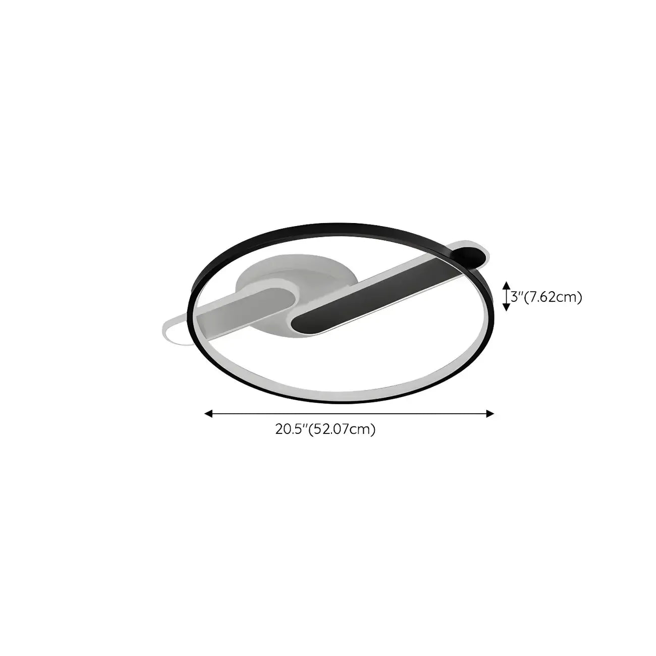Plafoniera rotonda a 3 luci con telecomando