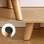 Mobile TV con cassetti portaoggetti aperti in legno naturale da 78,7" con gambe