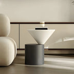 Table d'appoint ronde minimaliste en chêne pour salon