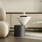 Table d'appoint ronde minimaliste en chêne pour salon