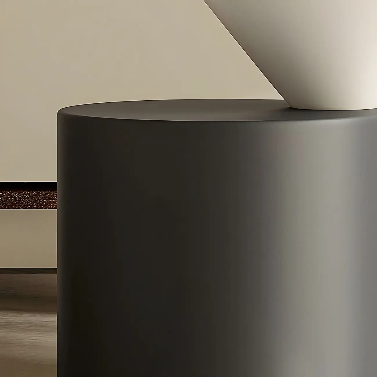 Table d'appoint ronde minimaliste en chêne pour salon