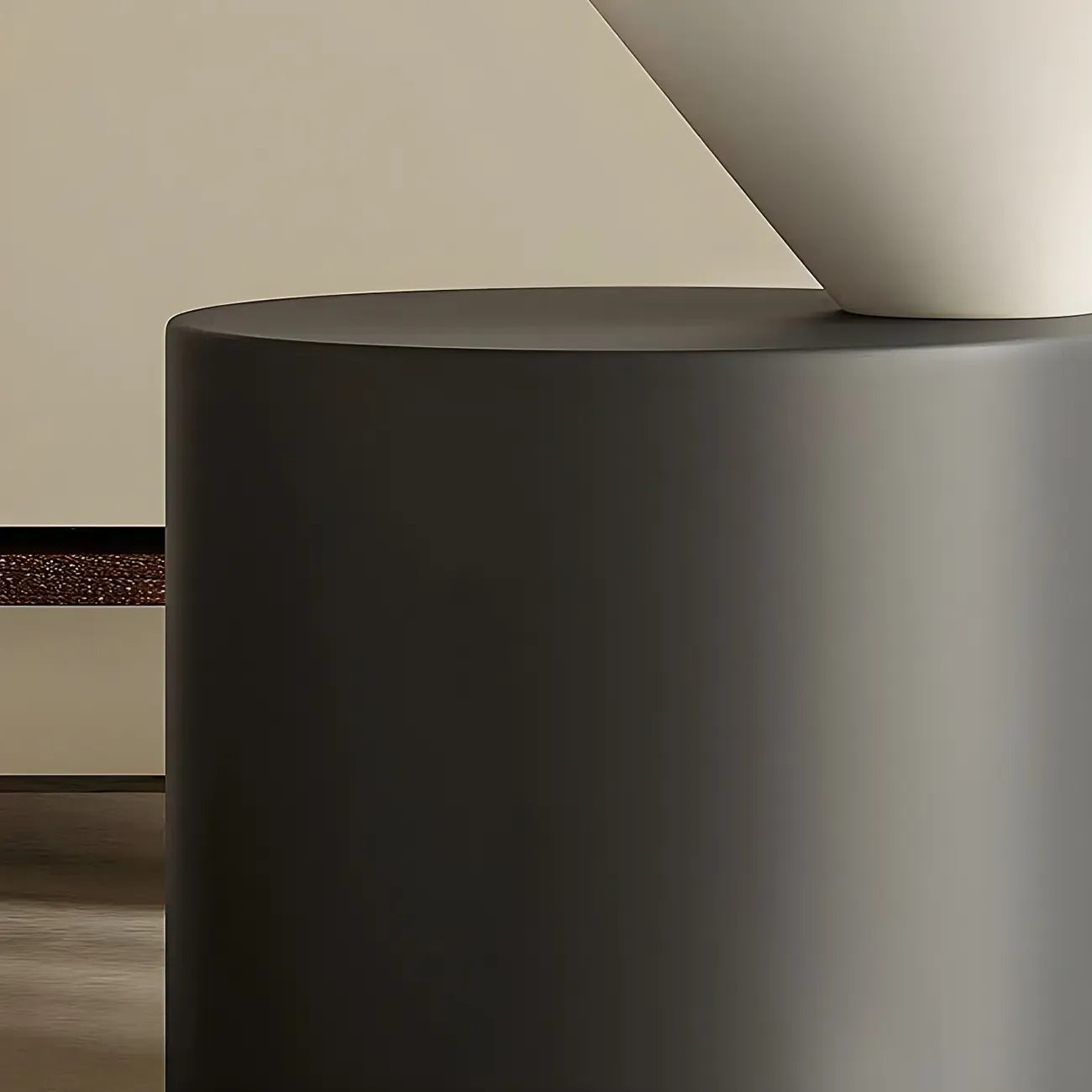 Table d'appoint ronde minimaliste en chêne pour salon