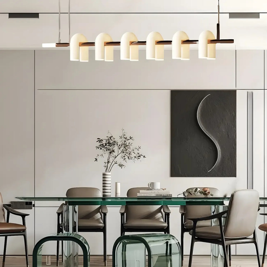 Lampada a sospensione a isola moderna geometrica a LED a 6 luci per cucina