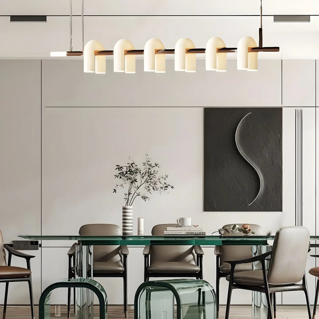Lampada a sospensione a isola moderna geometrica a LED a 6 luci per cucina