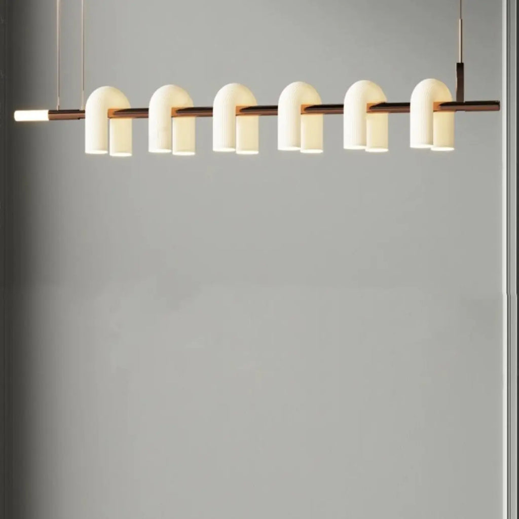 Lampada a sospensione a isola moderna geometrica a LED a 6 luci per cucina