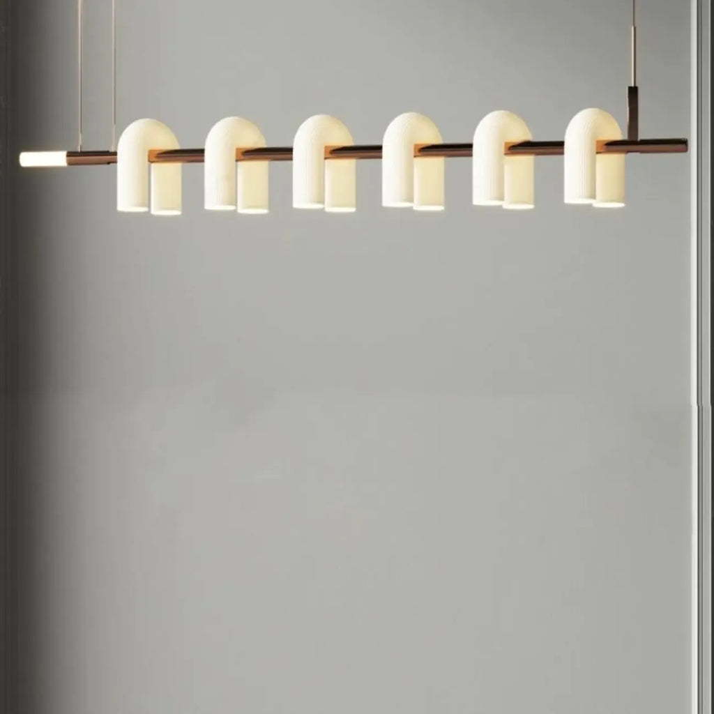 Lampada a sospensione a isola moderna geometrica a LED a 6 luci per cucina