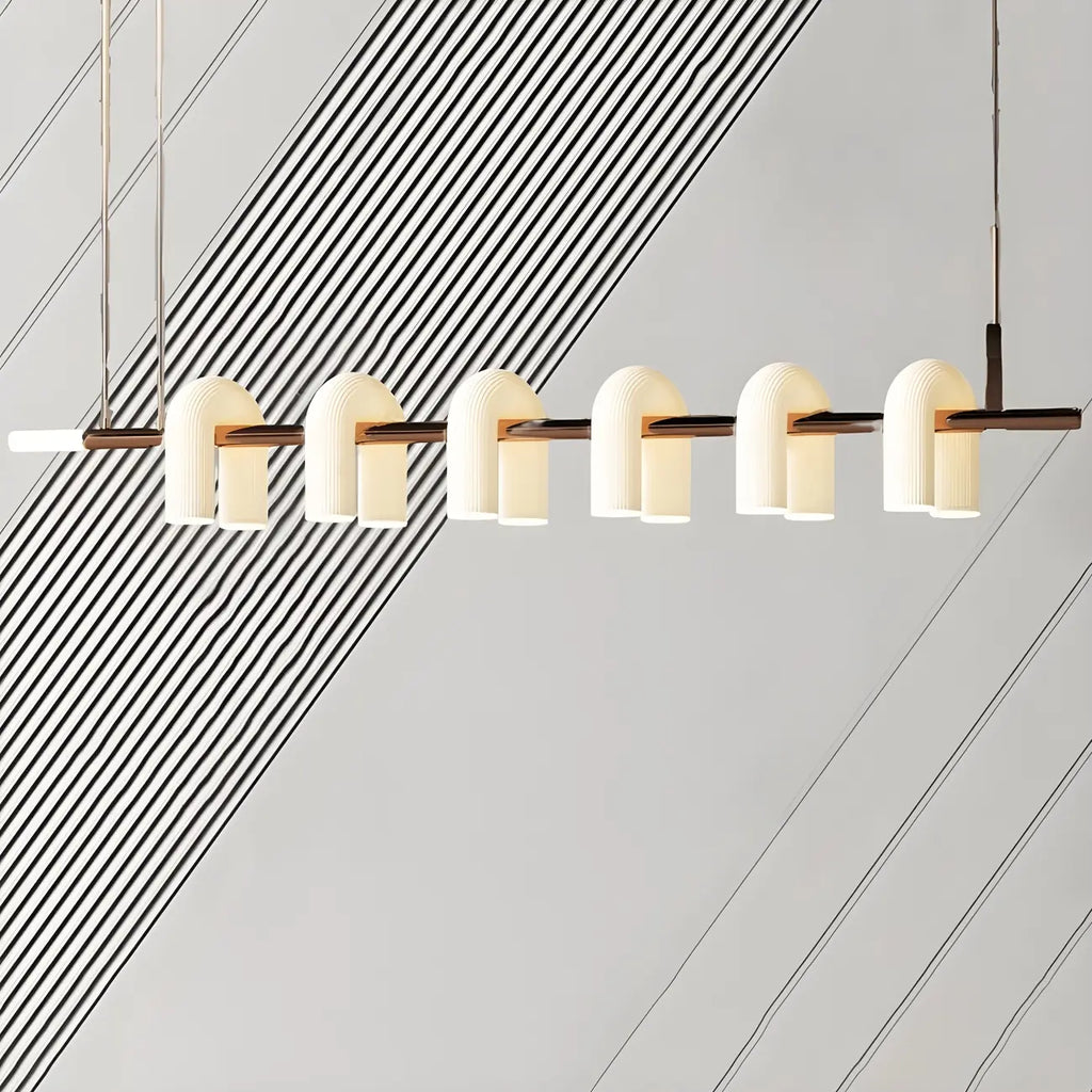 Lampada a sospensione a isola moderna geometrica a LED a 6 luci per cucina