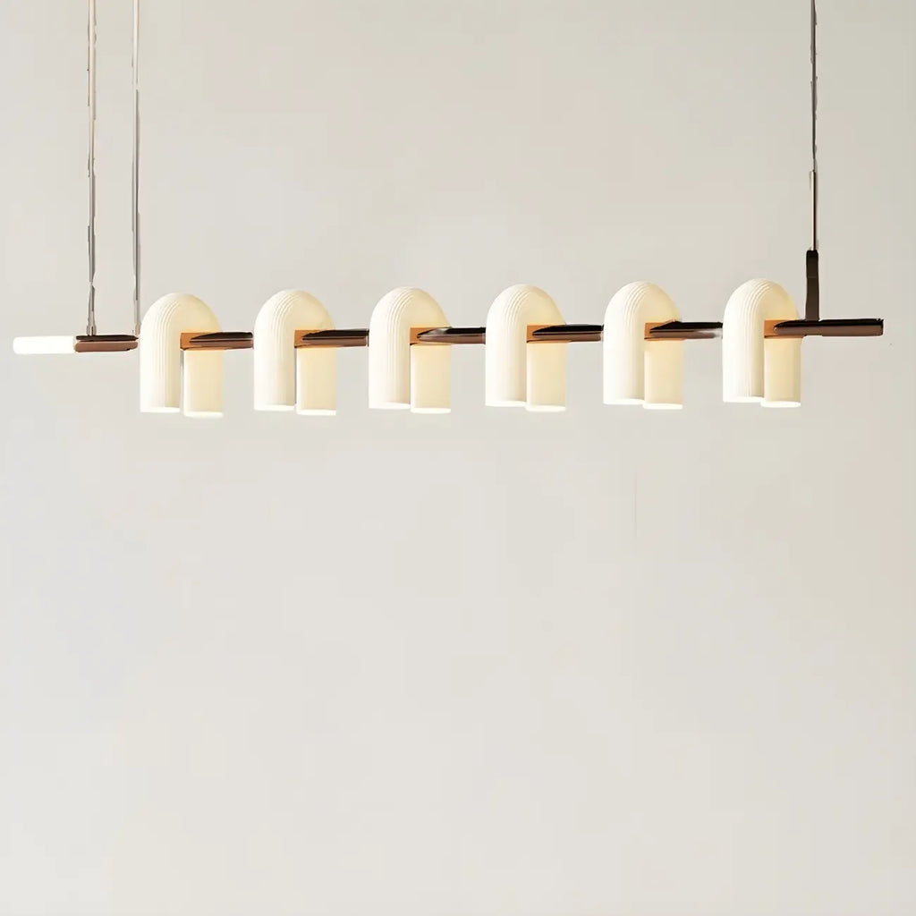 Lampada a sospensione a isola moderna geometrica a LED a 6 luci per cucina