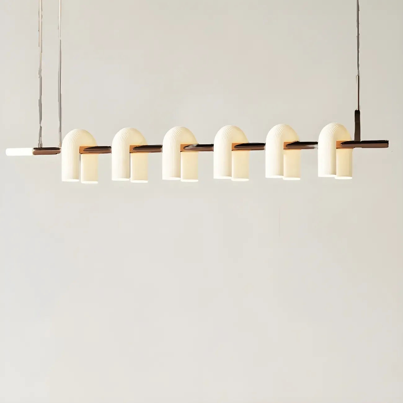 Lampada a sospensione a isola moderna geometrica a LED a 6 luci per cucina