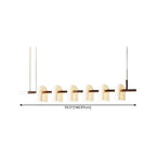 Lampada a sospensione a isola moderna geometrica a LED a 6 luci per cucina
