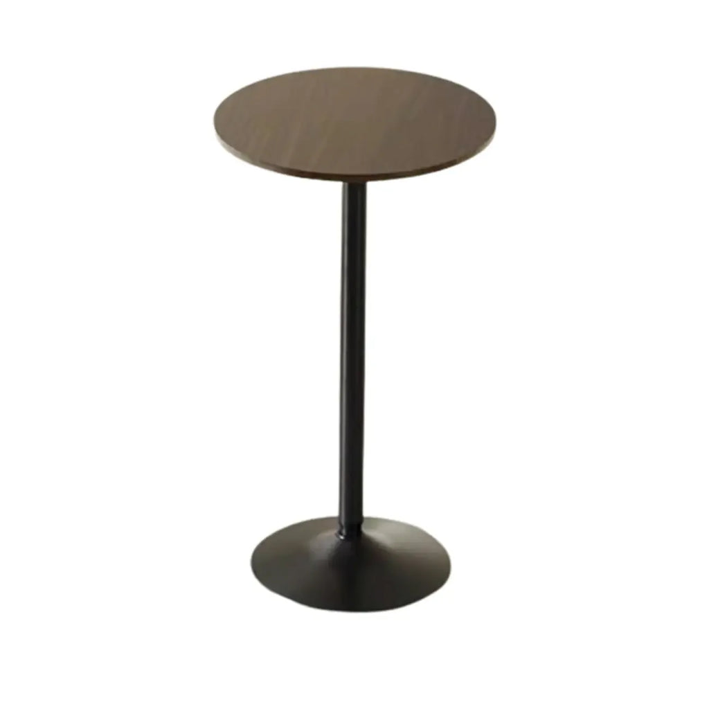 Tables de bar rondes minimalistes en bois et métal