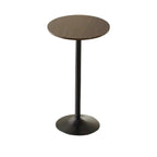 Tables de bar rondes minimalistes en bois et métal