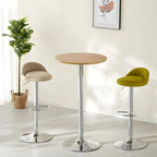 Tables de bar rondes minimalistes en bois et métal