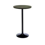 Tables de bar rondes minimalistes en bois et métal