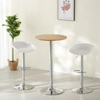 Tables de bar rondes minimalistes en bois et métal