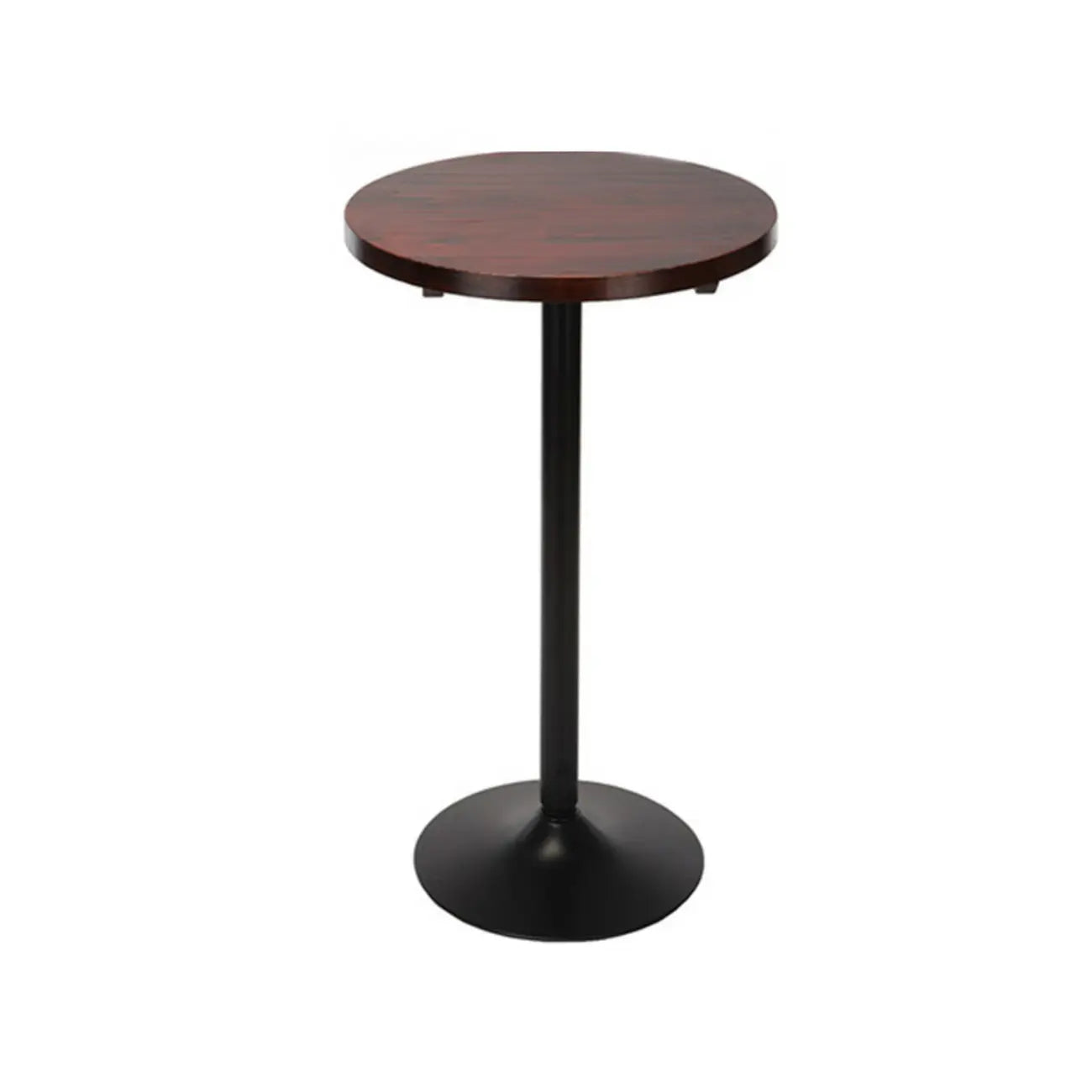 Tables de bar rondes minimalistes en bois et métal
