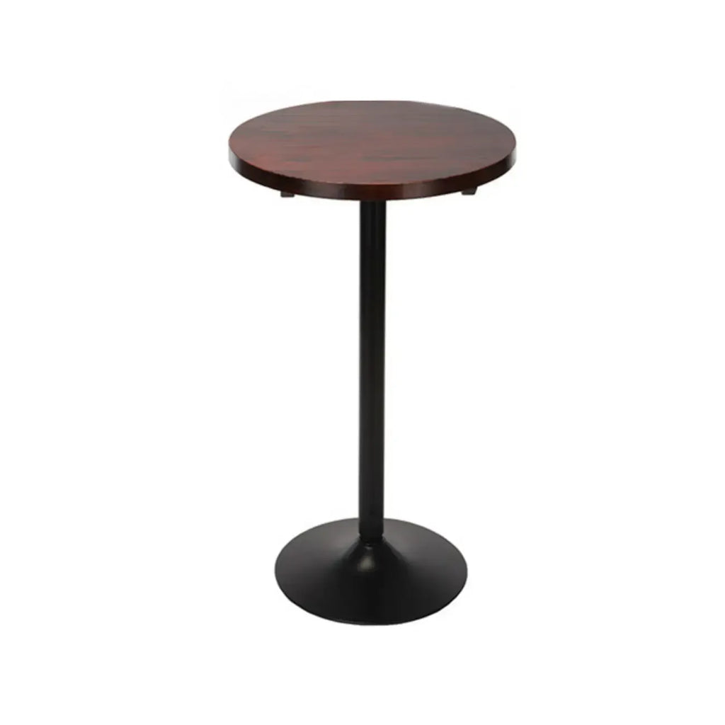 Tables de bar rondes minimalistes en bois et métal